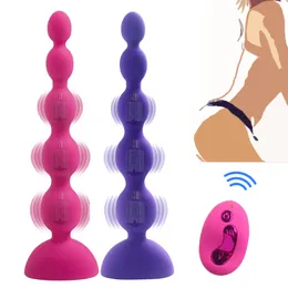 Sk￶nhetsartiklar ixhcryp sexig produktvibrator f￶r kvinnor 10 hastighet anal p￤rlor dildo plug prostata massage rumpa kisel vuxen butik