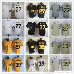 Mitchell ve Ness Beyzbol Vintage 39 Dave Parker Jersey Kent Tekue 27 Jung Ho Kang Ed Nefes Alabilir Spor Satış Yüksek Kaliteli Adam Siyah Gri