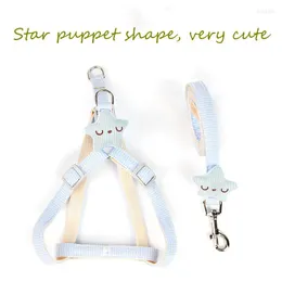 Obroże dla psów PET Traction Rope Star klatka piersiowa i plecy Świeże, piękne małe średniej wielkości