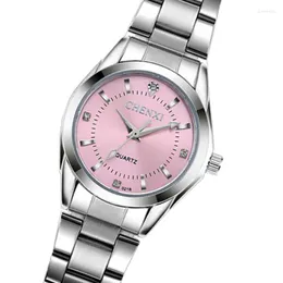 손목 시계 Chenxi 최고 브랜드 시계 럭셔리 여성 캐주얼 시계 방수 여성 패션 드레스 라인 스톤 손목 시계