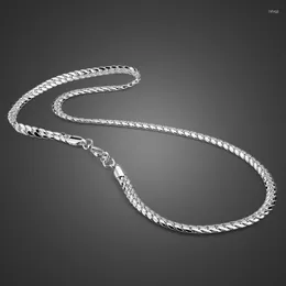 Ketten 100% Solide 925 Sterling Silber Twisted Singapur Kette 22 Zoll 6mm Für Frauen Männer Großhandel DIY Lange Halskette mann Schmuck