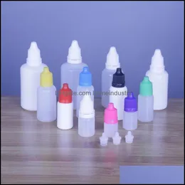 収納ボトルジャーカラーフット5ml 10ml 15ml 20ml 30ml 50ml空のe液体プラスチックドロッパーストレージ児童証明ボトルキャップとdhrpi