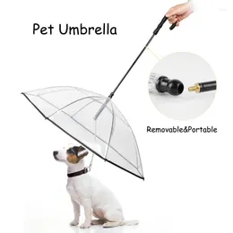 Ombrello per abbigliamento per cani Impermeabile Cat Rimovibile Iena Artefatto Walking Clear Cover Guinzaglio Pet portatile