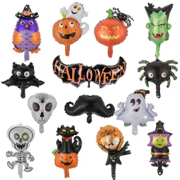 Inne imprezy imprezowe 10pcs Mix Minisize Halloween Foil Balloony Spider Bat Witch Balloons Horror Decors Dekoracje Halloween Dekoracje do domu na zewnątrz 220829