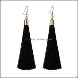 Dangle Chandelier Womens Long Tassel Prendant Earrings Girls Elegant Vervament عيد ميلاد حفلة عيد ميلاد Wild Dhseller2010 DH1DQ