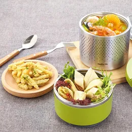 Conjuntos de utensílios de jantar 1.5l lanche isolados empilhável aço inoxidável Bento Student Bento para Escritório Escritório DormitórioDinnerware