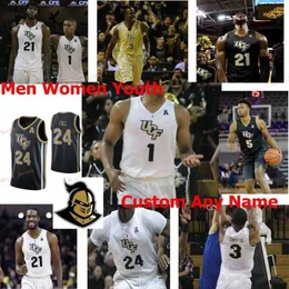 Баскетбол в колледже носит сшитый обычай 11 Ксавье Грант 12 Дазон Ингрэм 12 Ксавье Грант 13 Леви Рено UCF Knights College Мужчины Женские молодежные джерси