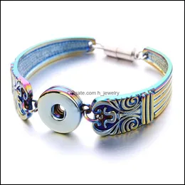 Charm-Armbänder, chromatische Vergoldung, magnetische Schnalle, Druckknöpfe, Armband, Schmuck, passend für 18 mm Ingwer-Druckknöpfe, Chunk Punk Ch Dhseller2010 Dh5Yb