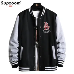 Mens Jackets Arrival Baseball Casual Loose top Fashion Coat Rib Sleeve Cotton Embroidery Bomber Jacket 220829