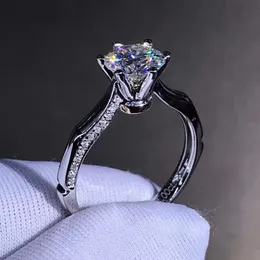 Bröllopsringar Fashion 9K White Gold 1CT 2CT 3CT Classic Diamond Special Design Ring Jewelry Wedding Party Anniversary Ring 220829