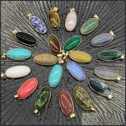 펜던트 목걸이 Reiki Healing Jeiki Jewelry Oval Natural Stone 펜던트 쿼츠 오팔 핑크 크리스탈 펜던트 DIY 귀걸이 목 룰루바비 DH73R