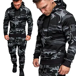 Agasalhos masculinos Moda Treino Jogging Conjuntos esportivos Moletons Moletons Roupas de duas peças Casual Masculino Pulôver Suéteres 220829