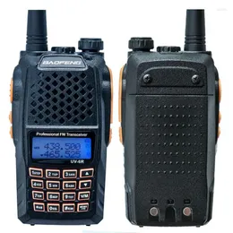 Walkie talkie god kvalitet uv-6r tvåvägs radio dubbel band UHF/VHF 136-174/400-520MHz 7W långt samtal för säkerhet för säkerhet