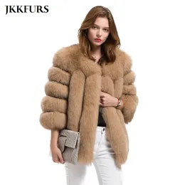 Womens Fur Faux Arrivals Real Coat Women Jacket Winter Thick Warm Lady Natural Ourwear Fashion Vertical S1589 220829