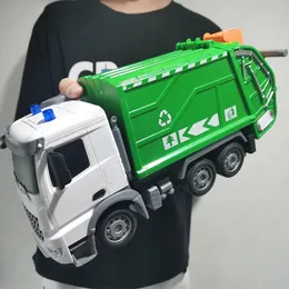 سيارة كهربائية RC 1 24 BIG RC Garbage Truck Heavy Grouldzer Tractor Model Engineering Excavator Radio Radio Trough Trought For Boys Kids Higds 220829