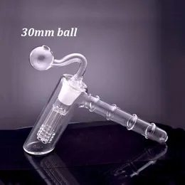 Hammer Glass Bong Hookah Akcesoria 6 Filtr ramienia Perkologi przenośne rurki do palenia Bubbler Bong Rurki wodne z 18,8 mm samce szklane rurę palnika oleju
