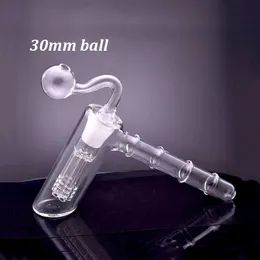 Hammer Bong in vetro Accessori per narghilè 6 Bracci Filtro Percolatore Tubi per fumatori portatili Bubbler Bong Tubi per acqua con tubo per bruciatore a olio in vetro maschio da 18,8 mm Più economico