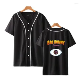 Męskie koszulki Rapper Bad Baseball T-shirt Kobiety Mężczyźni Hip Hop Boy TEE TEE TEE SHIRT Summer Streetwear Jersey Brand Ubranie