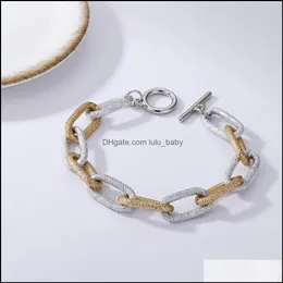 Gliederkette Vintage Mattgold Silber Farbe Sortiert Gliederkette Armband Für Frauen Geschenke Freunde Schmuck Großhandel Drop Delive Lulubaby Dhtqs
