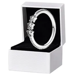Autentyczne srebro niebiańskie gwiazdy pierścień kobiety dziewczęta prezent ślubny biżuteria dla pandora CZ diamentowe pierścionki z miłością z oryginalnym pudełkiem
