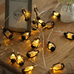 Dizeler 20/40 LED Retro Kerosen Fener String Lights Bataryalı Pille Powered Noel Peri Çelenk Tatil Ramazan Düğün Partisi