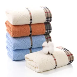 Toalha grande de algodão puro Super absorvente 34x75cm toalhas de banheiro macias de espessura confortáveis