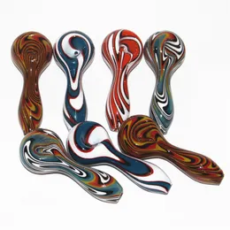 Creative Glass Spoon Pipe Pyrex Oil Burner Pipe 4Inch Mini Hand Pipes Tobaksrökningstillbehör