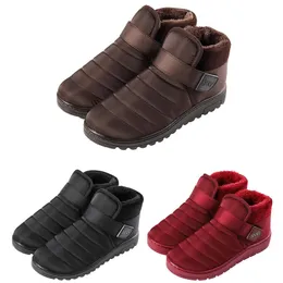 New Top Quality Thick Outdoor Warm Cotton Shoes Red Outdoor Womens Boots Breathable Slip On Size 36-44