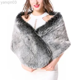 'S Zadorin Luxury Coat Vintage Faux Fur Shawl Ladies Winter Fourue Poncho Cape Women Festro Damskie L220829