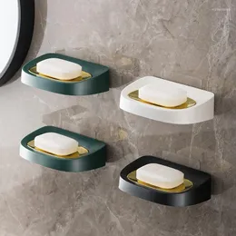 Soap Dishes Bathroom Accessories Box Drain Storage Organizer Holder Dish Plate Case Rack Home