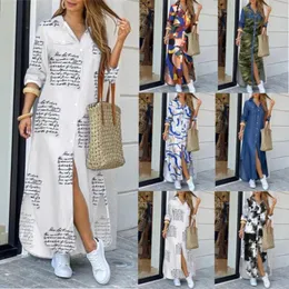 Streetwear Women Dresses Fashion Sexy Shirt Long Maxi Loose Skirt Casual Dresses For Ladies 3xl 4xl 5xl