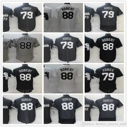 Zszyte koszulki baseballowe 2021 79 Jose Abreu 88 Luis Robert Jersey Najwyższa jakość szarej biały czarny czarny rozmiar człowieka S-xxxl