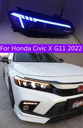 Uppgradering av bilstrålkastare för Honda Civic X G11 2022 LED Turn Signal Fog -strålkastare DRL High Beam Driving Lights