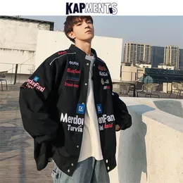 Giacche da uomo KAPments Uomo Giacche da baseball streetwear oversize Uomo Harajuku Hip Hop Giacca a vento stile giapponese Giacca casual coreana maschile 220829