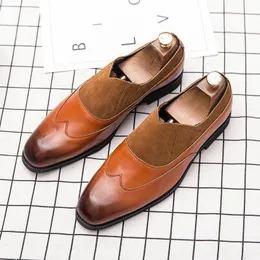 ghirini di scarpe ing da uomini puux svance brogue modello puntato di moda business casual quotidiano tutto match annuncio pubblicitario