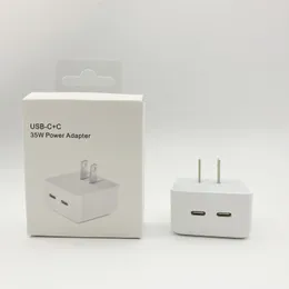 35W Dual USB-C Port Power Adapter Charger f￶r Pro Max Samsung Note 20 US EU UK 35 Watt Type-C Adapter AAA