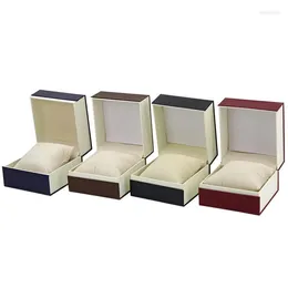 Watch Boxes 4 Color Plastic Paper Storage Jewelry Box Collect Package Organizer Promotion Event Gift Cases OEM China Factory