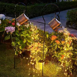 Altre forniture per feste di eventi 100200280 LED Cascata di vite String Lights Mazzo da giardino impermeabile Filo di rame Fata per albero di Natale all'aperto 220829