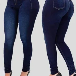 Jeans femininos DinSy Damskie Ulicy Trend Jednolity Kolor Wysokiej Talii Rozcigliwe Dopasowanie Fit Spodnie Dinsowe Ksztatowanie Dinsy Z Wysokim Stanem 220830