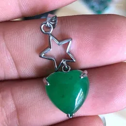 Anhänger Halsketten CHINESE GRÜNE JADE LIEBE HERZ HALSKETTE SCHMUCK DAMEN MÄDCHEN PARTY PO