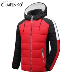 Herrjackor Mannen Winter Fleece Warme Dikke Parka 2022 Nieuwe Hot Winddicht Capuchon Jas Fashion Classic Casual Europese Size L220830