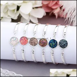 Charm Bracelets Sier Plated Round Crystal Bracelet Sliding Adjustable Ladies Jewelry Birthday Valentines Day Gift Bracel Dhseller2010 Dh8Zj