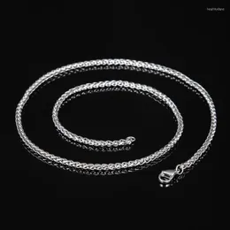 Ketten Fongten Geflochtene Metallseil Halskette Für Männer Edelstahl Lange Gliederkette 2mm/3mm Breite Großhandel Herren Modeschmuck