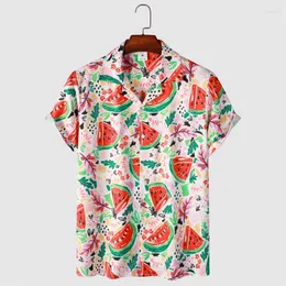 Herren Casual Shirts OSCN7 gedruckt kurzarmiger Hemd Männer Street 2022 Hawaii Beach Übergroße Frauen Mode Harujuku für 2207