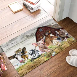 Carpets Farm Barn Cow Pig Doormat For Entrance Door Bathroom Hallway Non-Slip Rugs Home Decor Kitchen Mats