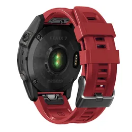 22 mm Sport Silicone Watch Bands per Garmin Fenix ​​7 6 Pro Sapphire GPS Bracciale da polso per orologio da orologio easyfit veloce