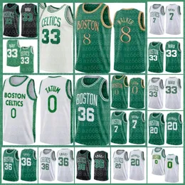 Jayson Tatum Basketball Jerseys Boston''Celtics''larry Bird Jaylen Brown Marcus Smart 2022 New Men Youth Green 0 7