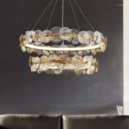 펜던트 램프 포스트 모던 프랑스 살아있는 rroom 유리 LED 샹들리에 식당 식탁 부엌 침실 클래식 아트 디자인 장식 조명