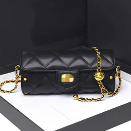 Designer Barbie Dragon leather women's bag 2022 new trendy summer diamond chain bags cylinderbag mini messenger smallbags