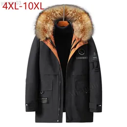 Giacche da uomo Inverno Uomo Imitazione fodera in pelliccia di coniglio Parka Spessore caldo Giacca di alta qualità Collo in pelliccia staccabile Fodera Giacche Plus Large Size 10XL L220830